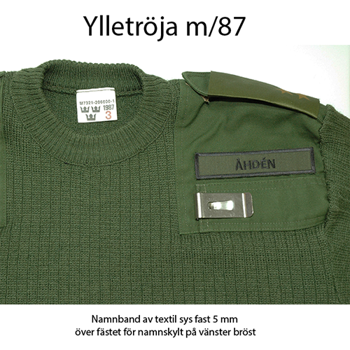 Militära namnband gröna med svart text, 5-pack, (980004) leverans normalt  inom 48 timmar - miltex.se - militära namnband och tygmärken