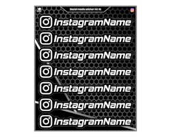Instagram Social Media Sticker kit - XL - "Big text size"