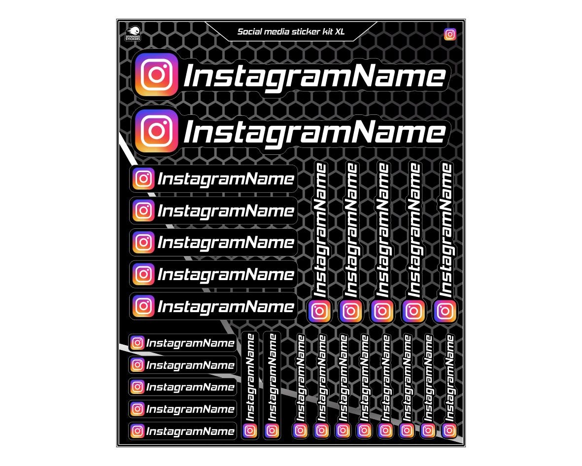 Instagram stickerset - XL - "Gemengde tekstgrootte"