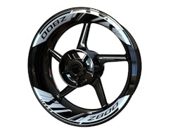 Wheel Stickers - Fits Z800 - "Velocity" - Black Friday