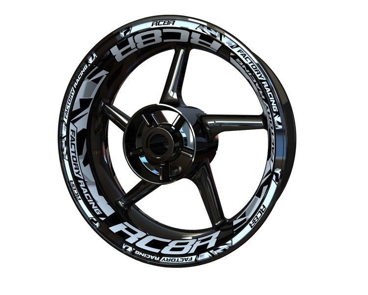 RC8R Wheel Stickers - Plus Design