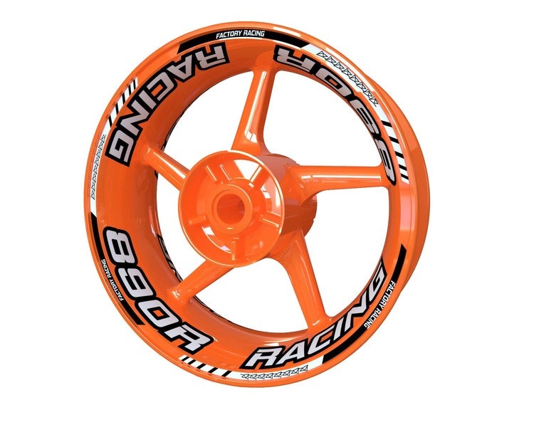 890 Duke R "Racing" Wheel Stickers - Plus Design V2