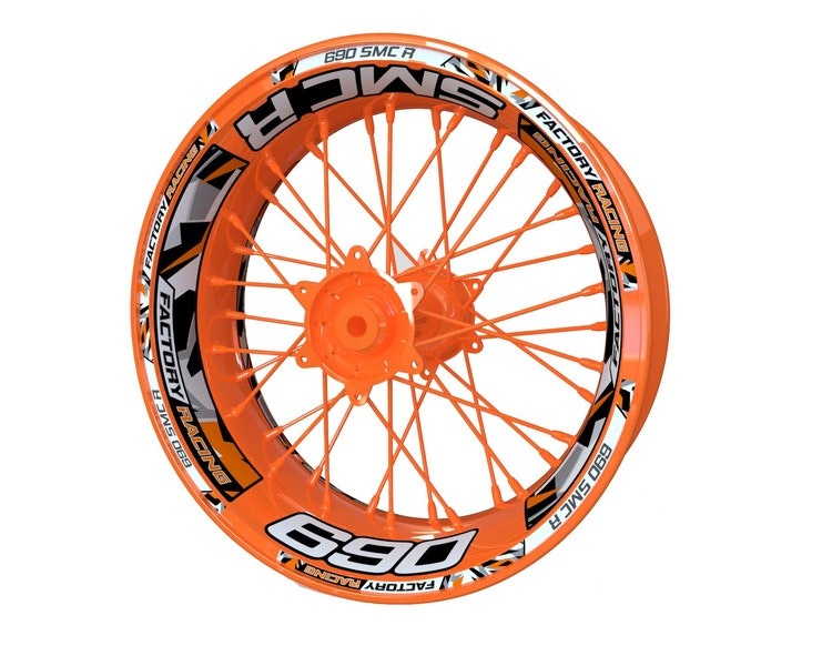 Aufkleber Felgenaufkleber Supermoto KTM SMC-R 690 LC4 660 640 EXC SMR 450  SMCR