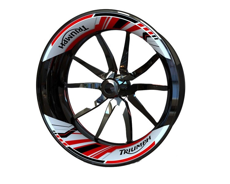 Triumph Wheel Stickers  - Two Piece Design (Single Swingarm)