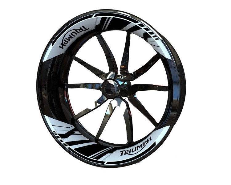 Triumph Wheel Stickers  - Two Piece Design (Single Swingarm)