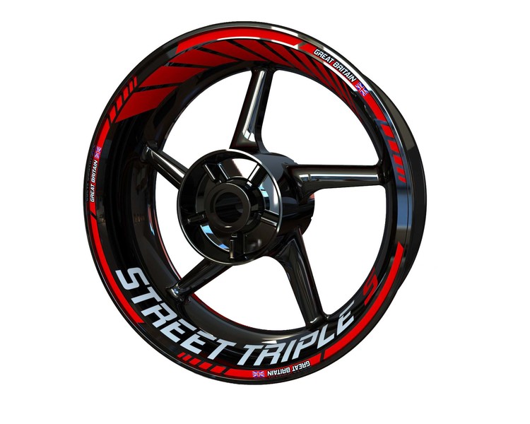 Triumph Street Triple S Wheel Stickers - Standard Design