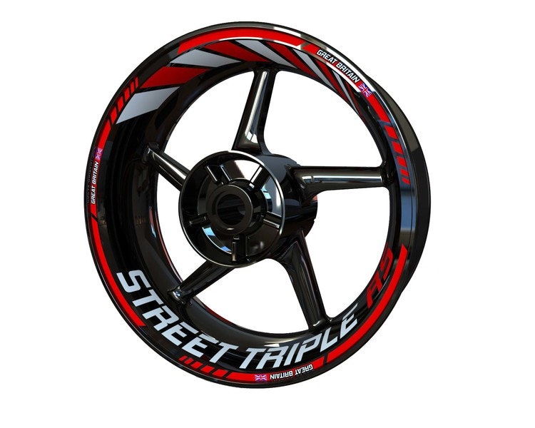 Triumph Street Triple RS Wheel Stickers - "Classic" Standard Design