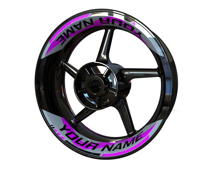 "Your Name" Wheel Stickers - Two Piece Design