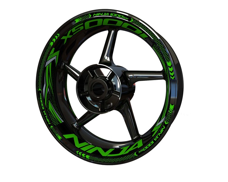 Kawasaki Ninja 1000SX Wheel Stickers - Plus Design