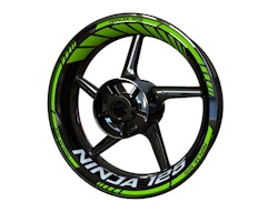 Kawasaki Ninja 125 Wheel Stickers - "Classic" Standard Design