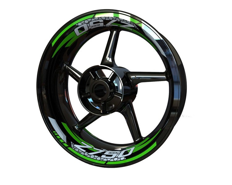 Autocollants de roue 2 pièces pour Kawasaki Z750 - SpinningStickers |  Autocollants de jante de moto