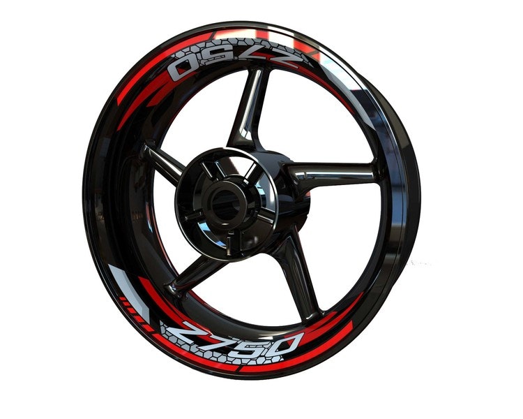 Z750 Velg Stickers - tweedelig ontwerp