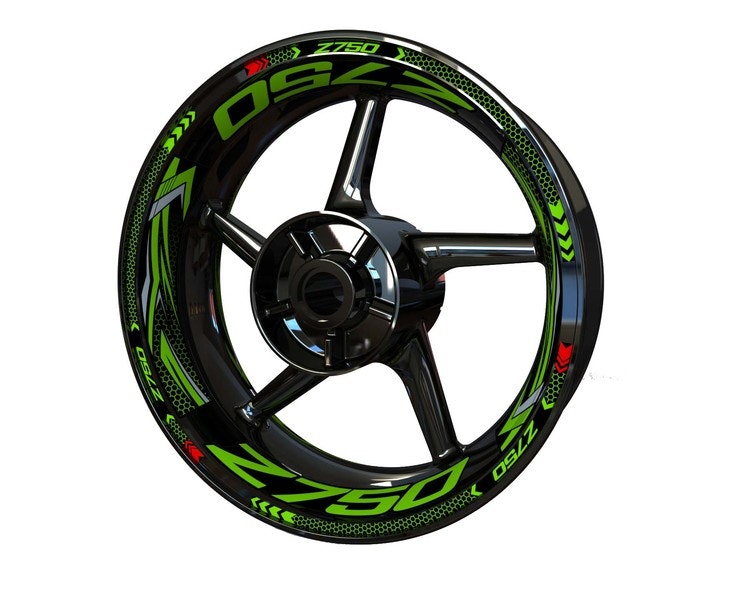 Z750 Wheel Stickers - Plus Design