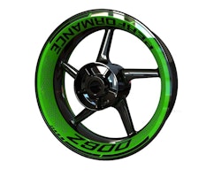 Pegatinas de rueda de 2 piezas para Kawasaki Z900 V2 - SpinningStickers |  Las mejores pegatinas para llantas de motocicleta