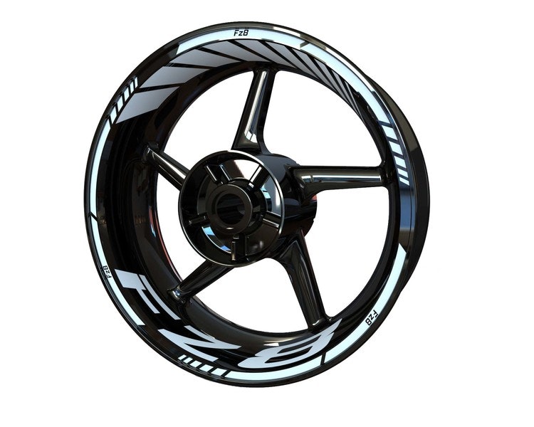 Yamaha FZ8 Wheel Stickers - "Classic" Standard Design