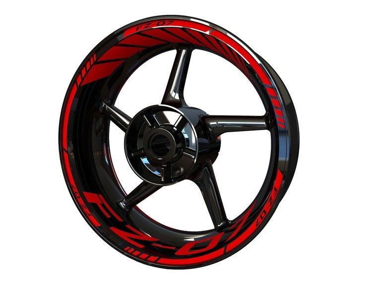 Yamaha FZ 07 Wheel Stickers - "Classic" Standard Design