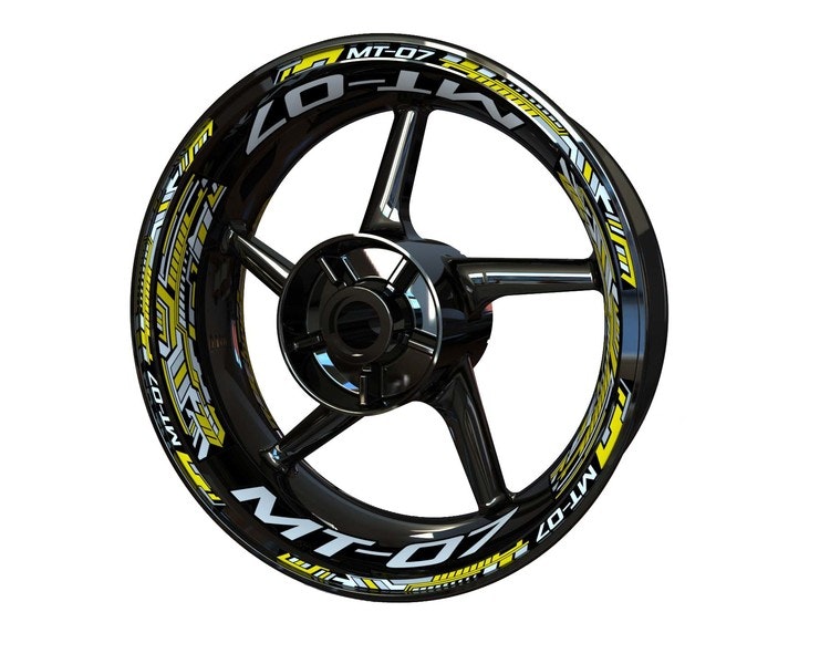 MT-07 Wheel Stickers - "Steel Stripes"