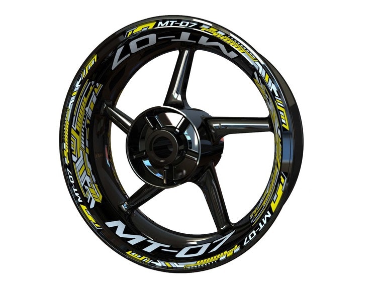 Yamaha MT 07 Wheel Stickers - Plus Design