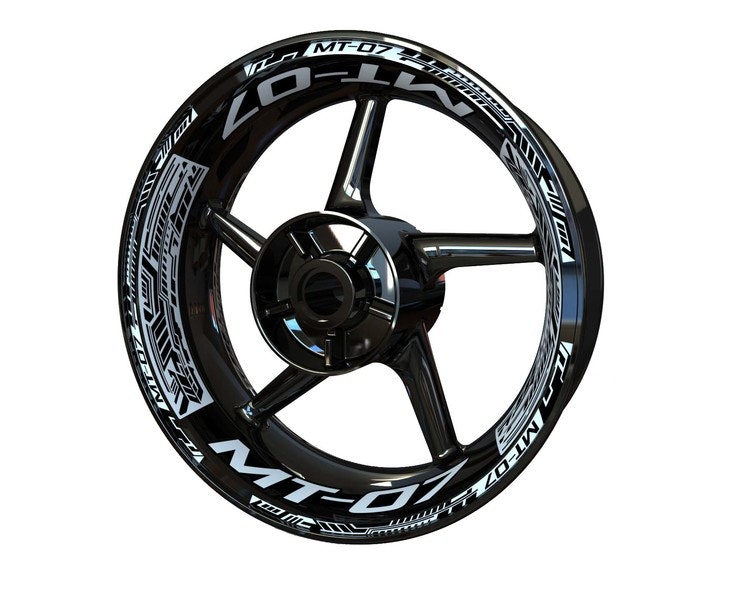 MT-07 Wheel Stickers - "Steel Stripes"