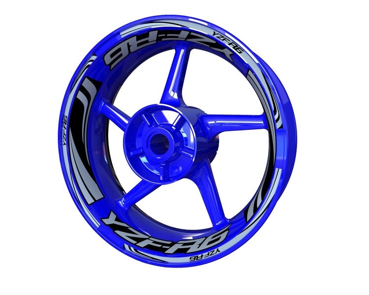 YZF-R6 Wheel Stickers - "Wave"