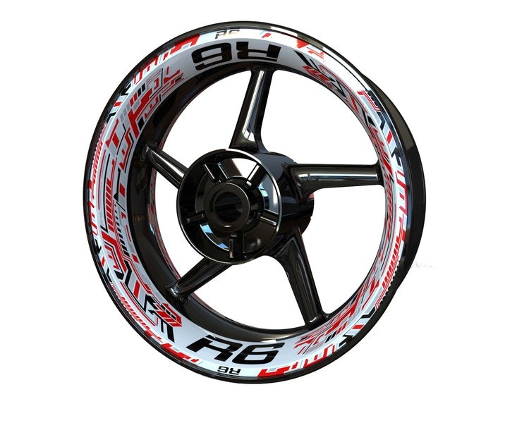 R6 Wheel Stickers - "Steel Stripes"