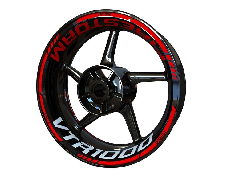 Honda VTR1000 Firestorm Wheel Stickers - "Classic" Standard Design