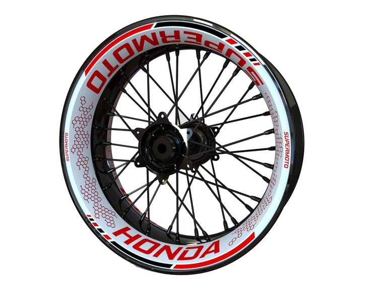 Honda CRF Supermoto Wheel Stickers kit - Premium Design