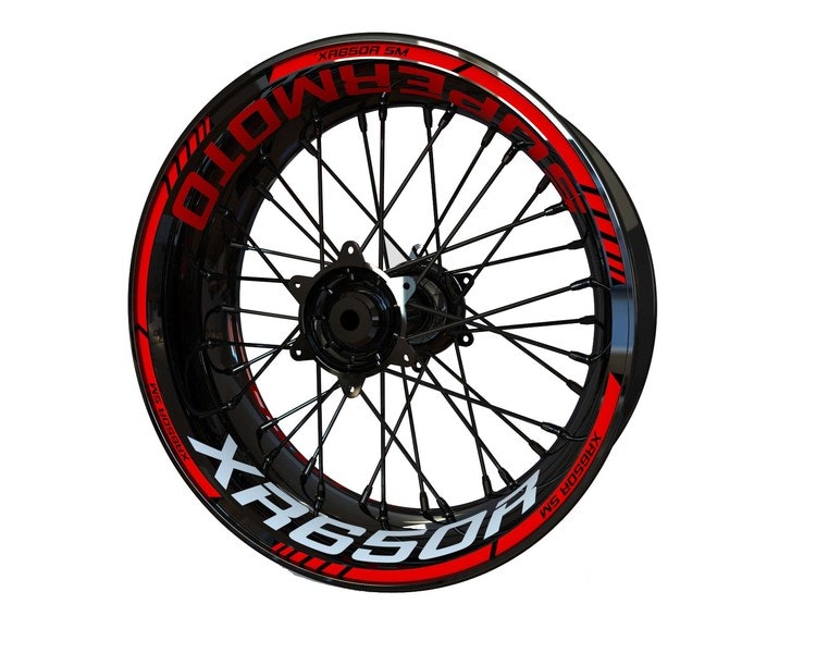 Honda XR650R Supermoto Wheel Stickers - "Classic" Standard Design