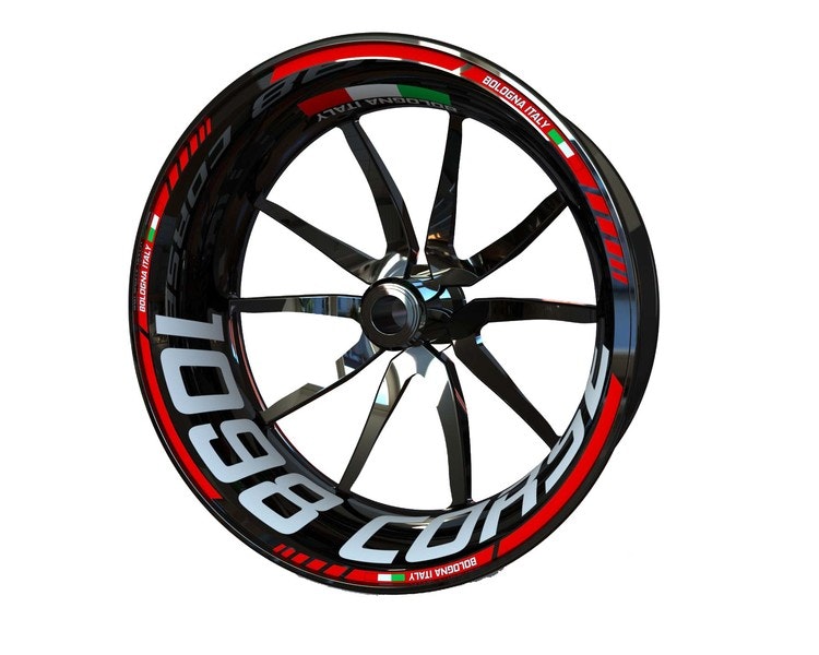 Adesivi per cerchioni Ducati 1098 Corse - Design standard