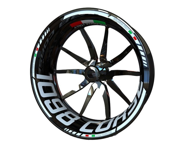 Ducati 1098 Corse Velg Stickers - standaard ontwerp