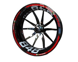 Ducati 848 Evo Wheel Stickers - Standard Design
