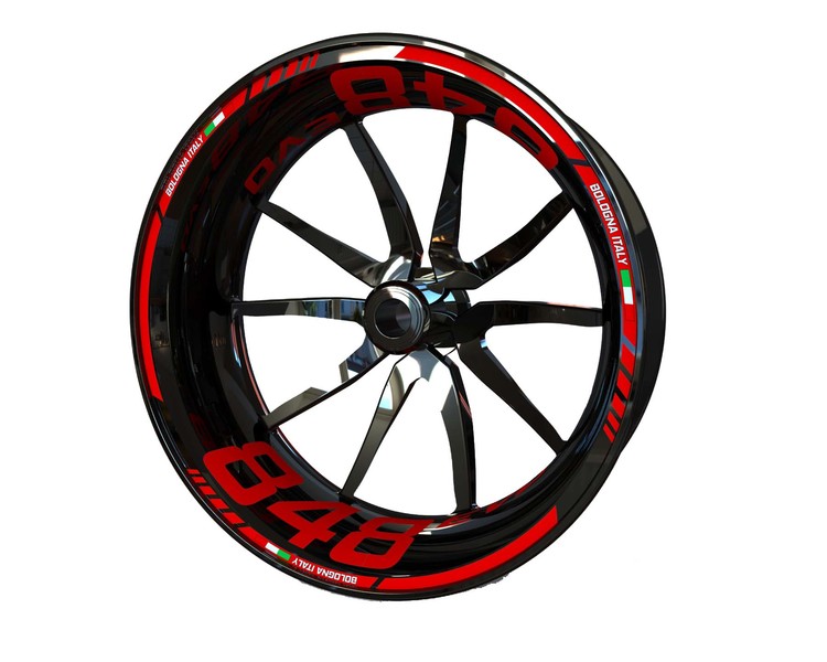 Ducati 848 Evo Wheel Stickers - Standard Design