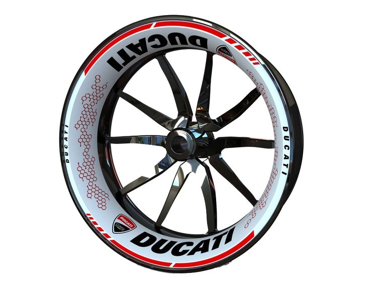 Adesivi per cerchioni Ducati - Design Premium