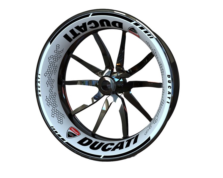 Ducati Wheel Stickers kit - Premium Design (Single Swingarm)