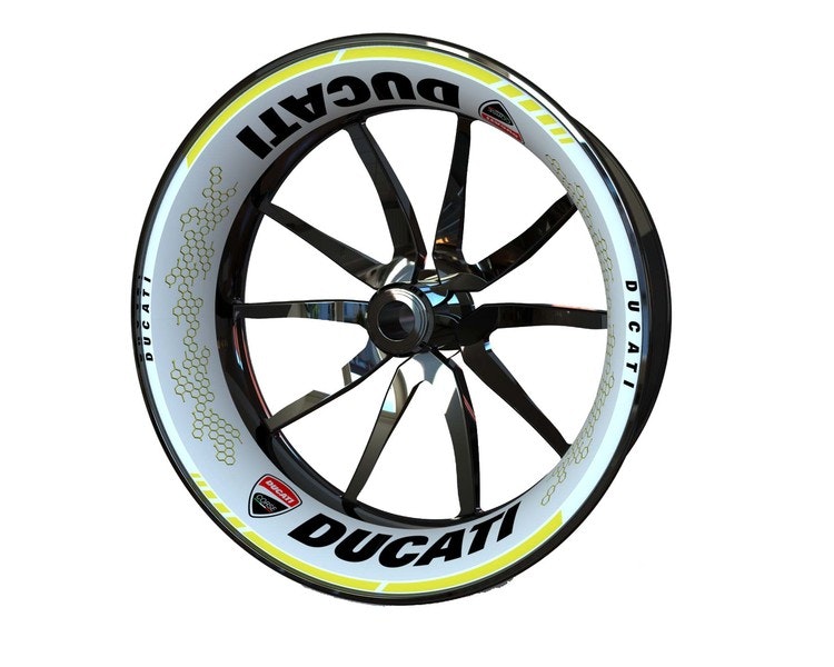 Ducati Velg Stickers kit - Premium Design (Enkele Achterbrug)