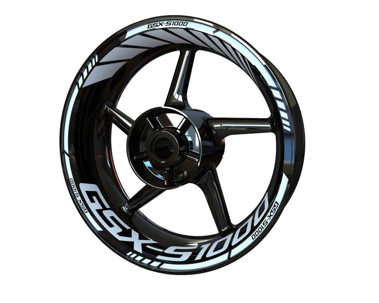 Suzuki GSXS1000 Wheel Stickers - "Classic" Standard Design