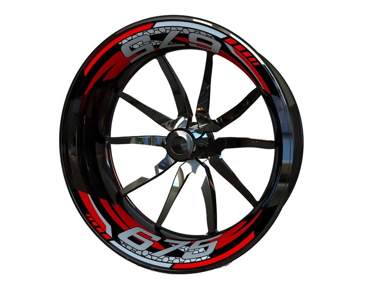 MV Agusta 675 Velg Stickers - tweedelig ontwerp