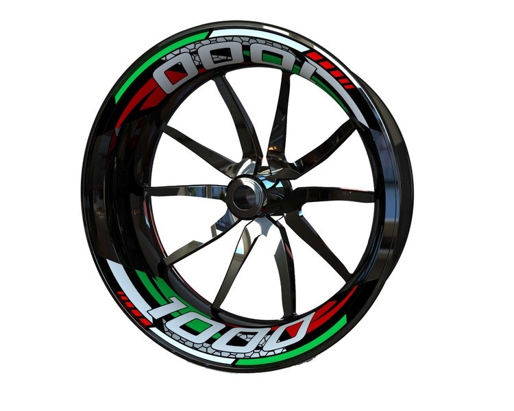 Adhesivos para ruedas MV Agusta 1000 - Diseño de dos piezas