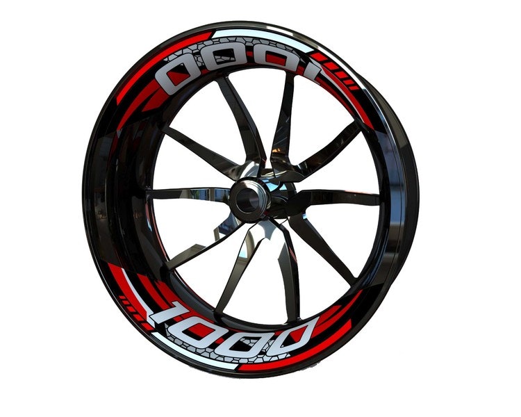 MV Agusta 1000 Velg Stickers - tweedelig ontwerp