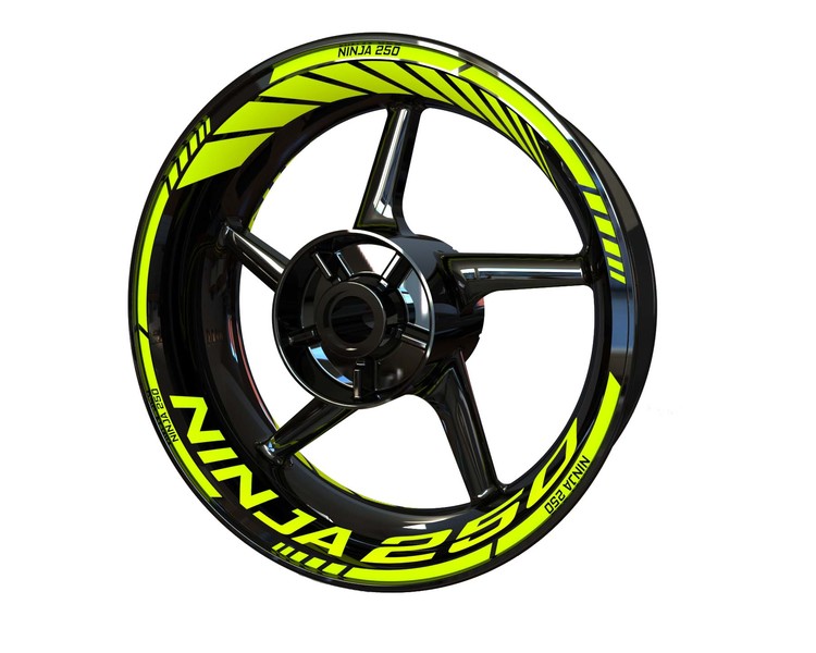 Kawasaki Ninja 250 Wheel Stickers - "Classic" Standard Design