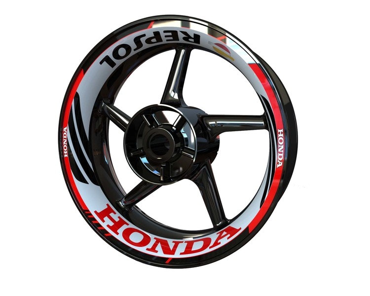 Adesivi per cerchioni Honda Repsol - Design Premium