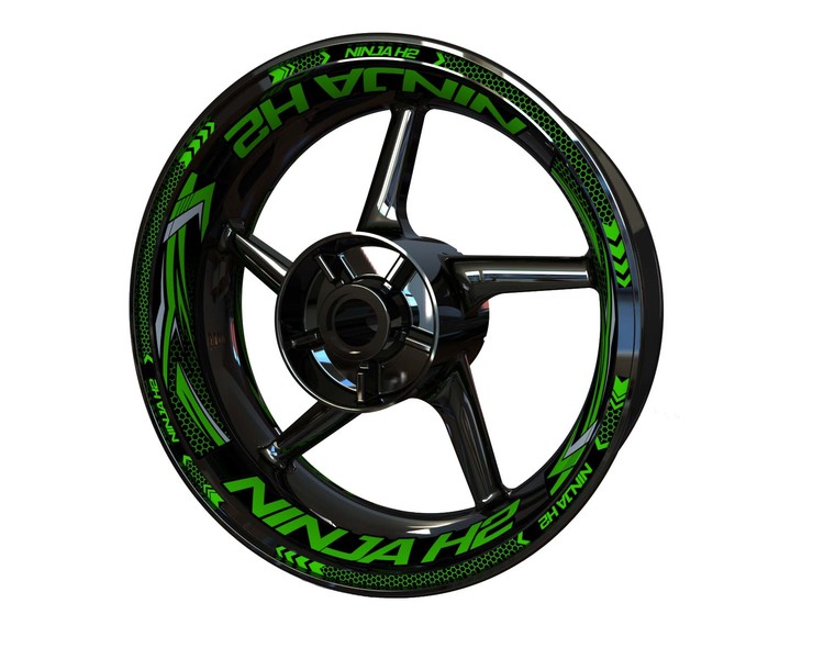 Ninja H2 Wheel Stickers - Plus Design