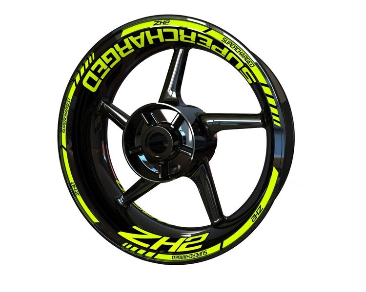 ZH2 Supercharged Velg Stickers - standaard ontwerp