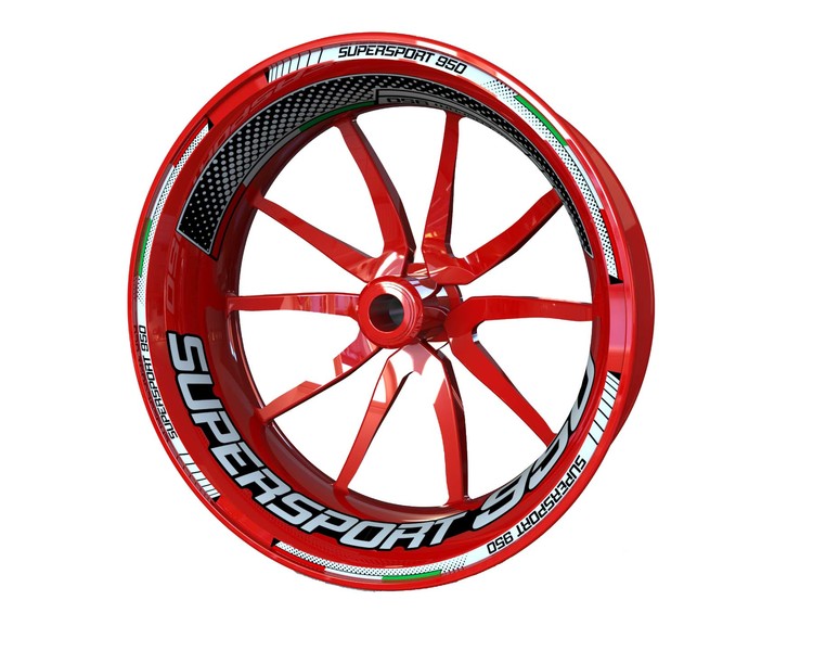 Ducati 950 Supersport Wheel Stickers - Plus Design