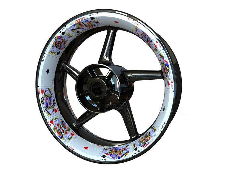 Royal Cards Wheel Stickers - Premium Design