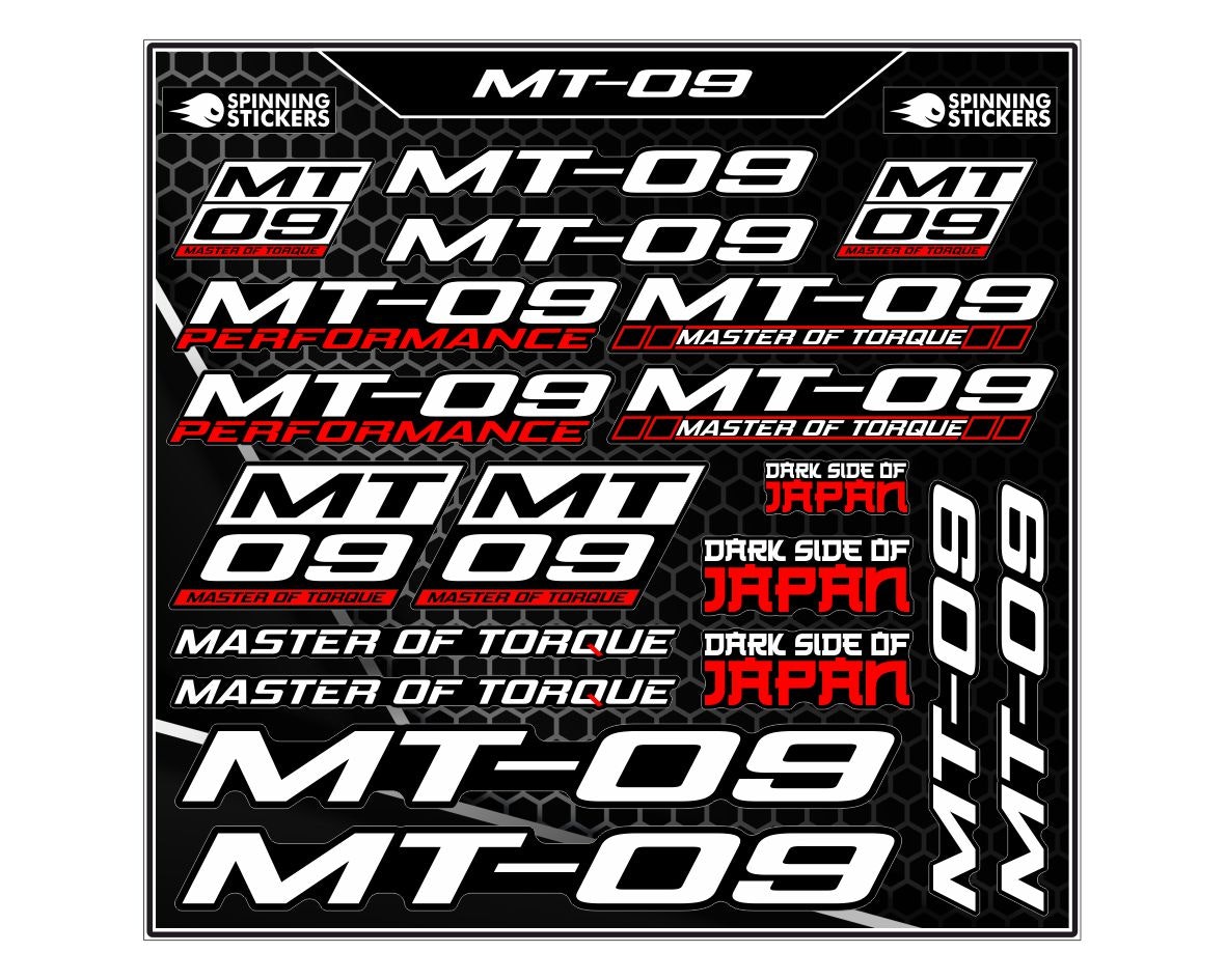 Kit de pegatinas Yamaha MT 07 - SpinningStickers