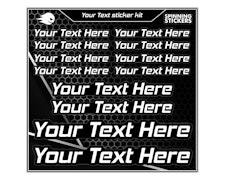 "Your Text" Sticker kit