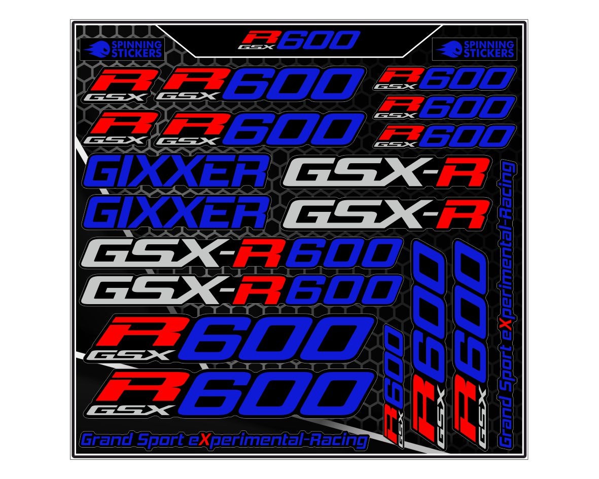 Suzuki GSXR 600 sticker kit