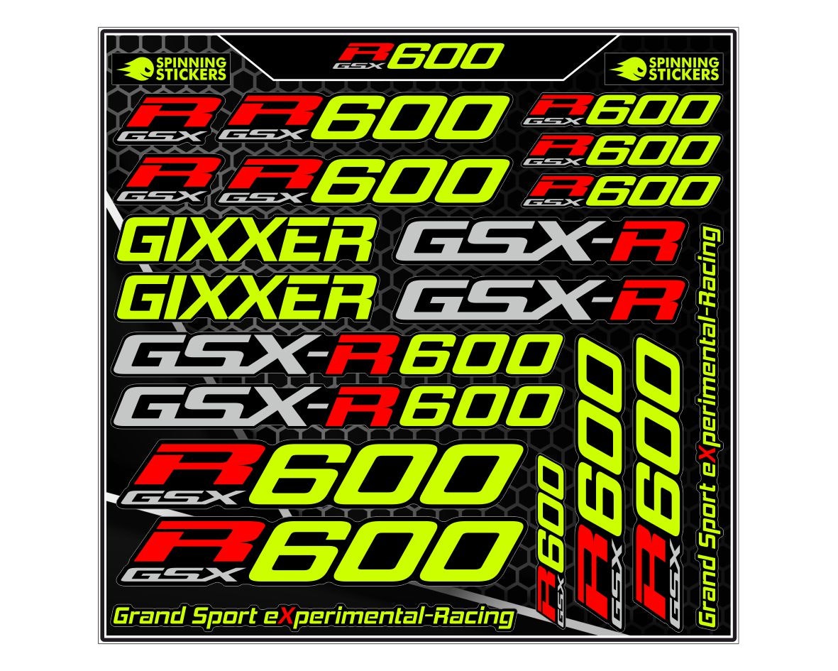 Stickerset Suzuki GSXR 600