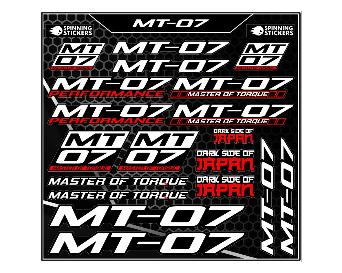 Yamaha MT 07 sticker kit
